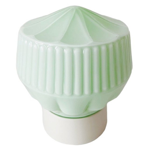 Lámpara de techo Art Déco Thabur vintage verde menta de los años 30