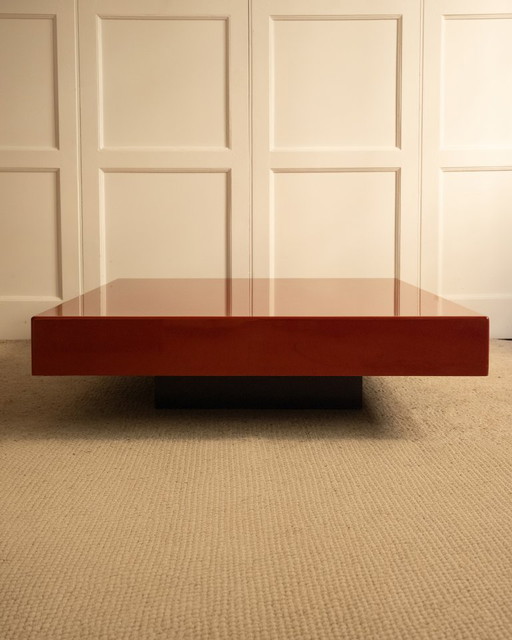 Table basse laquée - Italie années 1970 – salontafels, Wood