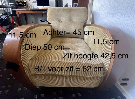 2 Poltrone e poggiapiedi Excl. Design BENZ | 1998 | Vintage – Rolf Benz, Wood, Textile (photo 4 of 9)