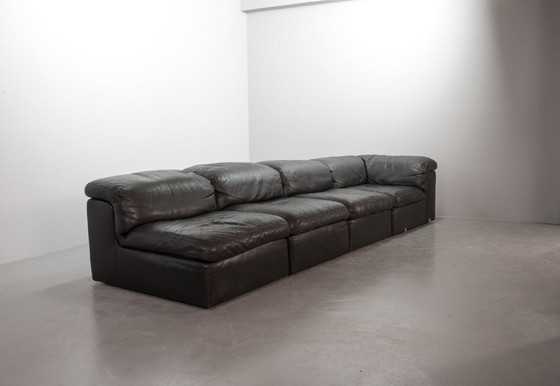 Canapé modulaire Jeep en cuir gris, années 1970, ensemble de 4 – Durlet, Canapés modulables, Leather (photo 16 of 38)