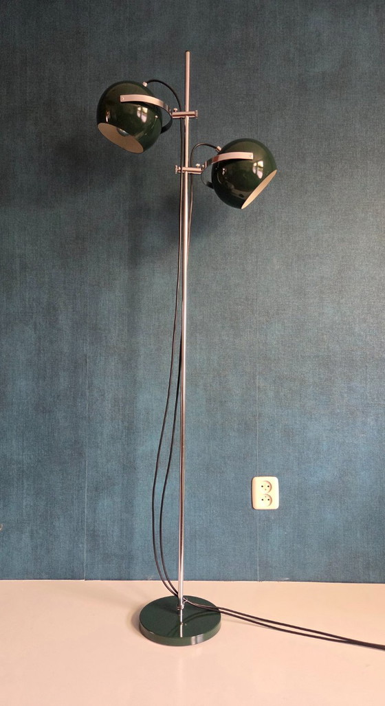 Image 1 of Vintage floor lamp - Gepo - 1970s - Green