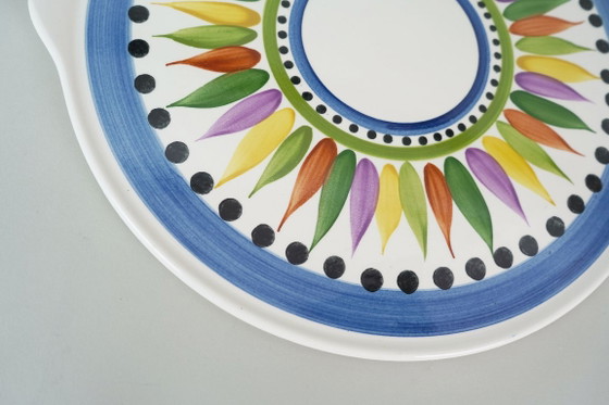 Rare 1950s Cake Plate Villeroy & Boch Hand Painted Decor 'Karla' – Villeroy und Boch, Crockery, Ceramic (photo 4 of 7)