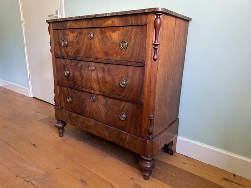Antique mahogany commode 19th century