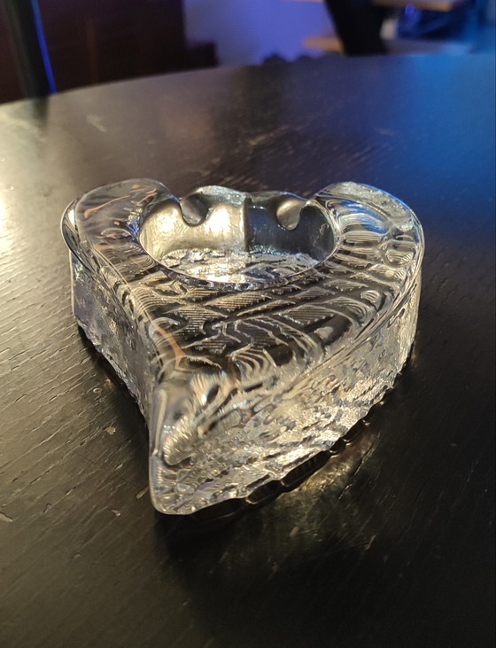 Image 1 of Vintage thick glass ashtray, Scandinavian design, 1960s-70s