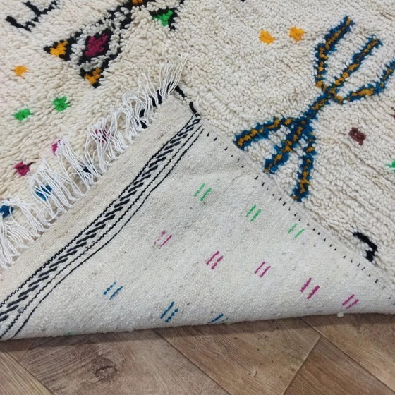 Image 1 of Berber-Wandteppich Azilal en laine natural - Berber-Wandteppich Azilal van natuurlijke wol 280 x 143 cm