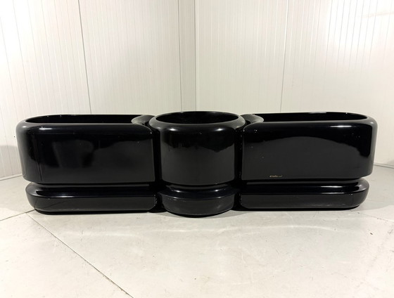 Image 1 of Vasi neri divisori per ambienti di Luigi Colani, anni '70