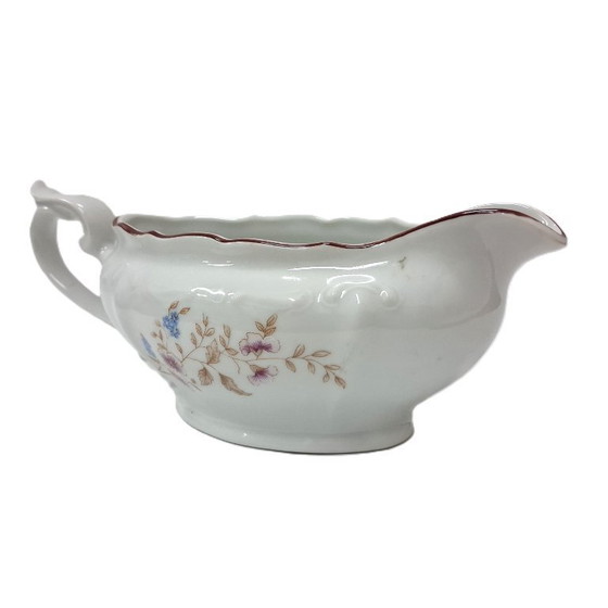 Image 1 of Saucière élégante en porcelaine à décor floral