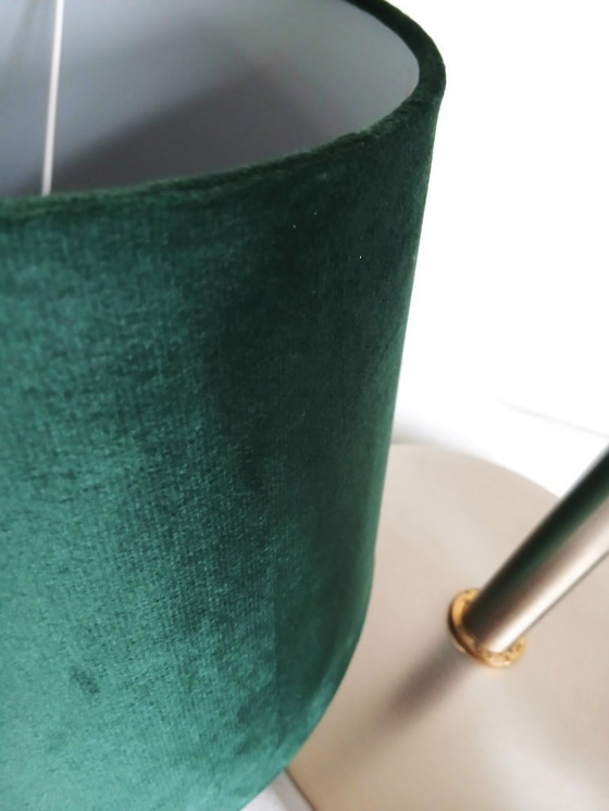 Image 1 of Reliving Mid-century Bi-color Hollywood/Regency table-sideboard lamp