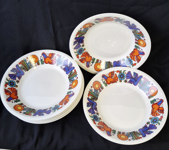 Image 1 of 5 x piatti fondi Acapulco Villeroy & Boch 21 cm logo blu