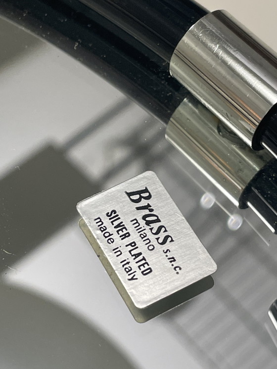 Image 1 of edles Spiegeltablett versilbert con plexiglás Griffen Brass Milano