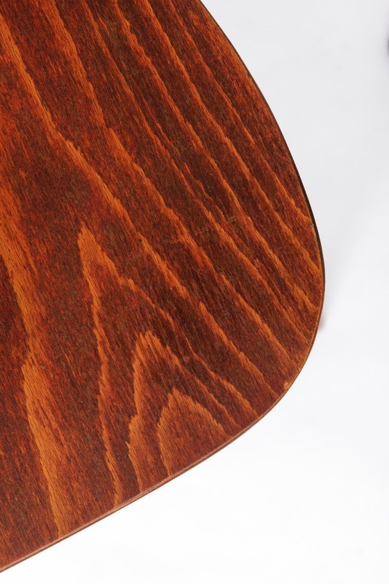 Image 1 of Sedia in legno vintage anni '60 | Drevounia Cecoslovacchia | Sedia da pranzo in faggio tornito restaurata