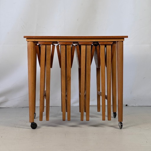 Paul Hundevad Teak Nest of Tables, 1960s