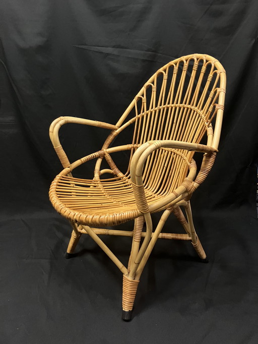 Vintage rohe noordwolde rotan stoel