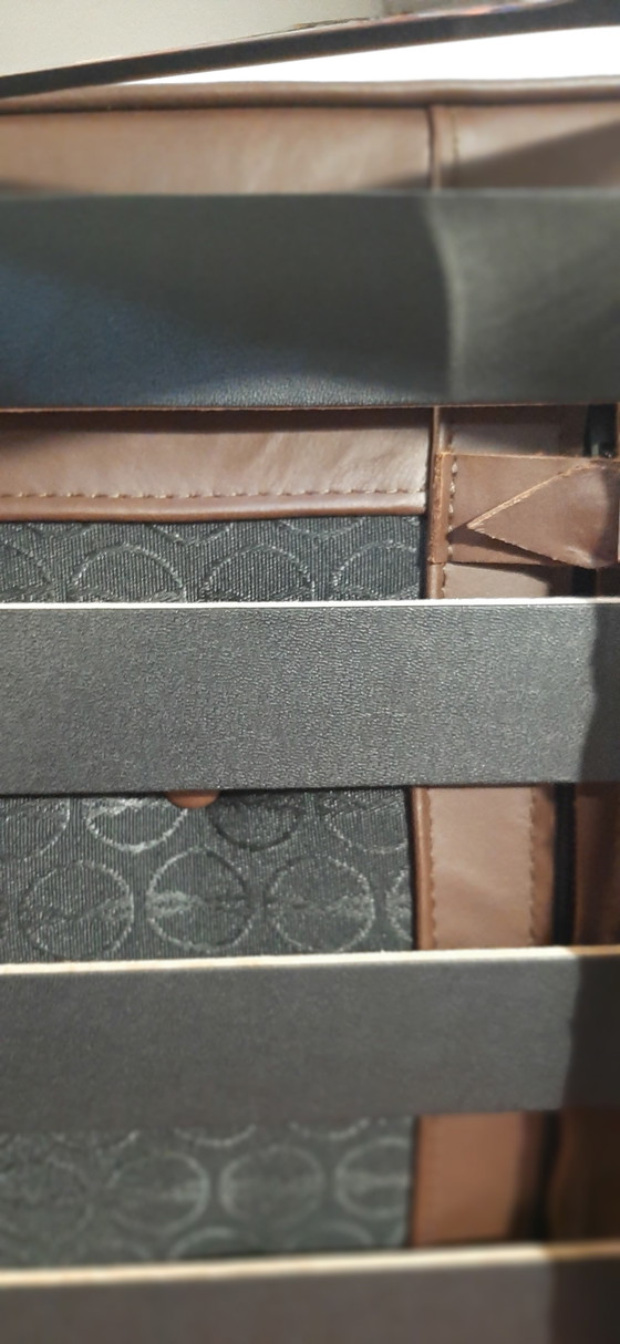 Image 1 of KNOLL SET BARCELONA NEW-NEVER USED Cognac leather design L. Mies Van der Rohe & Lilly Reich 1929