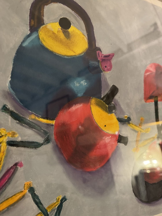 Image 1 of Memphis style pastel still life 