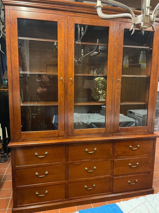 Buffet Flamant, bibliothèque Barker à 9 tiroirs, style anglais Eichholtz