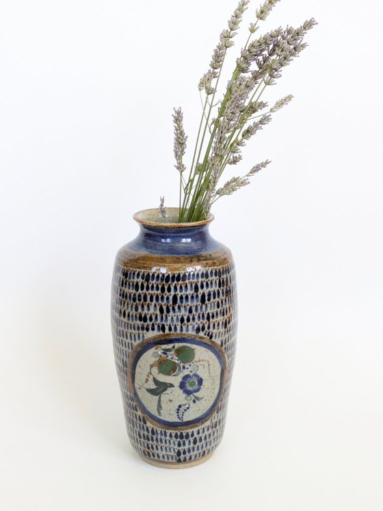 Large hand-painted 32 cm Mexican Tonalá pottery vase 1970s – Ceramic, Vintage (photo 3 of 13)