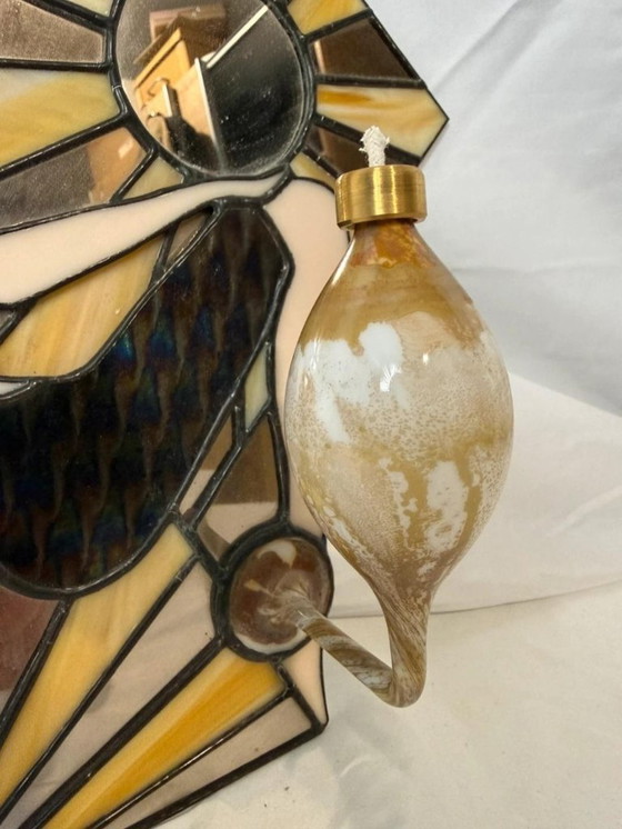 Image 1 of lampada da parete, lampada Berger, pasta di vetro, Tiffany Art Deco