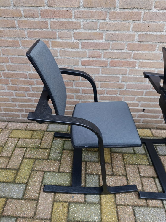 SET DI DUE sedie di design nere Varier Actulum, Sedie da pranzo, Legno, Cotone, Nero (foto 6 di 15)