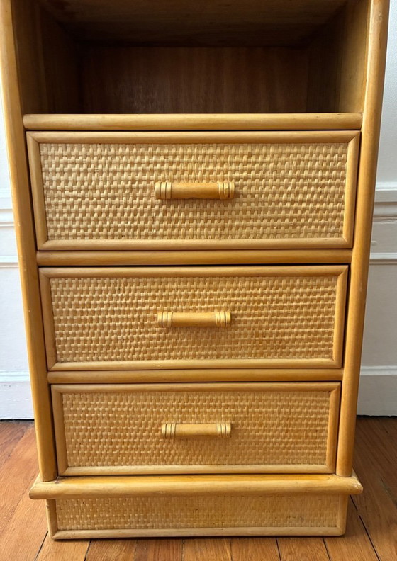 Image 1 of Kleine ladekast van rotan en bamboe