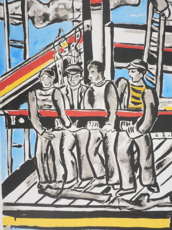 Fernand Léger: Die Baumeister in den Wolken, signierte Lithografie – Lithographien & Drucke, Paper (photo 9 of 11)