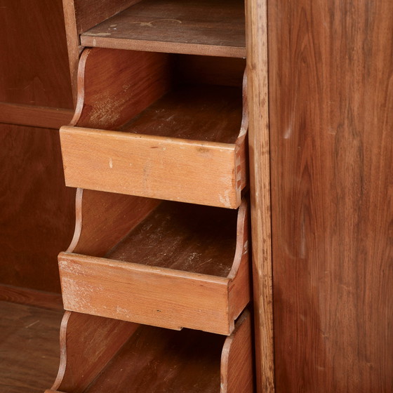 Art Deco Two-Door Wardrobe with Shelves and Drawers – Wood (photo 18 of 18)