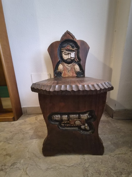 Mudéjar-stoel met handgesneden hout – stoelen fauteuils, Metal, Wood (photo 2 of 6)