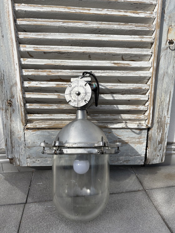Image 1 of Vintage bunker ceiling light in industrial style