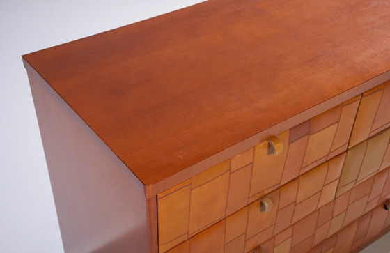 Image 1 of TITO AGNOLI FOR CALEIDO/POLTRONA FRAU CHEST OF DRAWERS IN PATHWORK LEATER