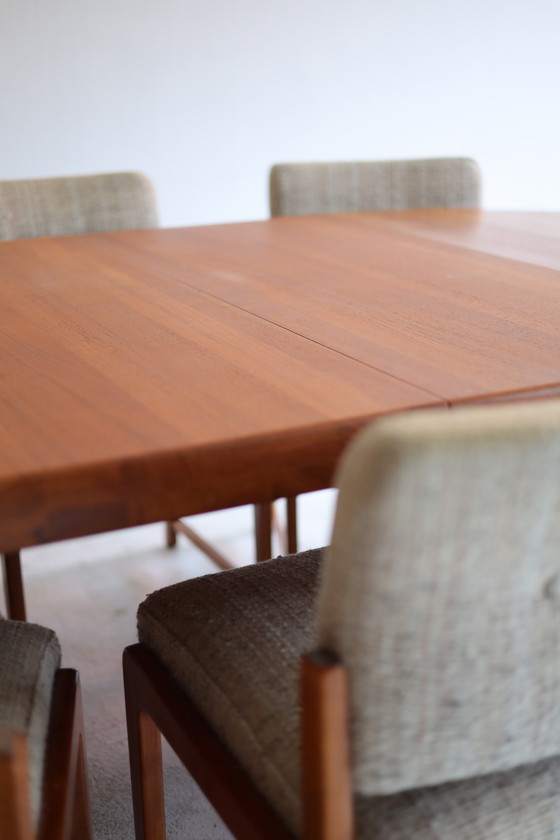 Image 1 of Table de salle à manger extensible en teck, années 1950/60