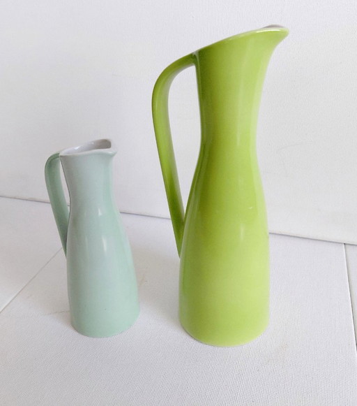 MCM Set aus 2 VEB Lippelsdorf (DDR, 1950er Jahre) Hervorragender Zustand! – vazen, Porcelain (photo 2 of 18)