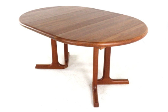 Danish Solid Teak Extendable Round Dining Table Vintage – Wood (photo 13 of 15)