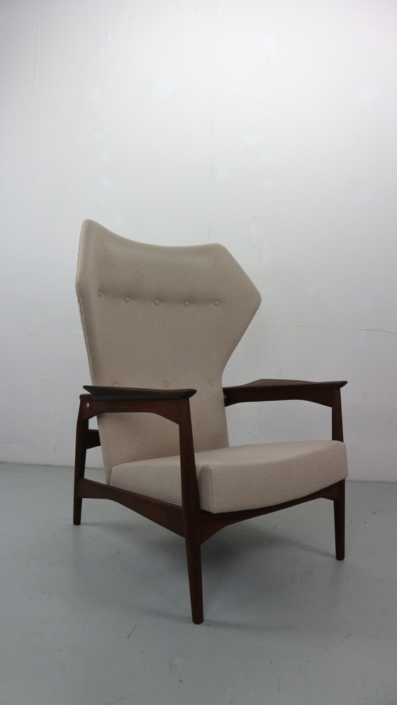 Image 1 of Sillón danés ajustable con respaldo alto en teca, de Ib KOFOD LARSEN