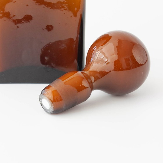 Vintage 1960s Brown Opaline Glass Bottle from Marinha Grande – Table accessories (photo 11 of 12)