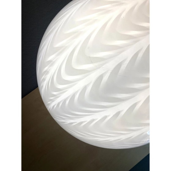 Image 1 of Contemporary Milky-White “Spider” Sphere Table Lamp in Murano Glass