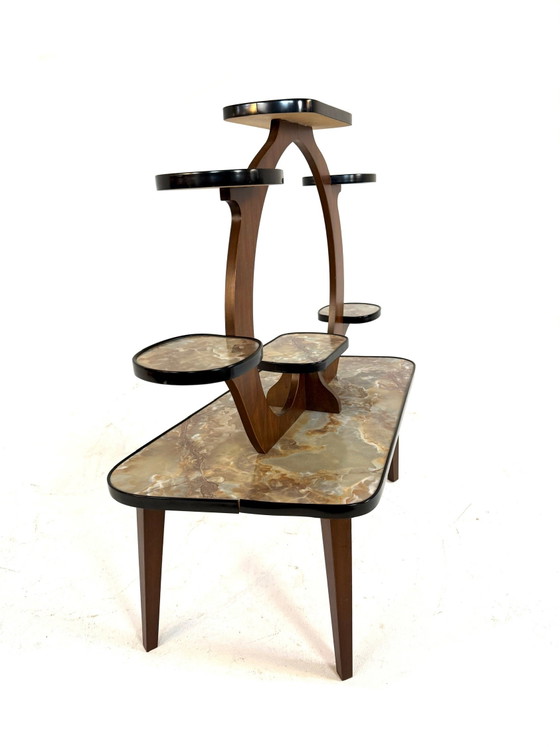 Image 1 of Vintage XL formica plantentafel ‘60