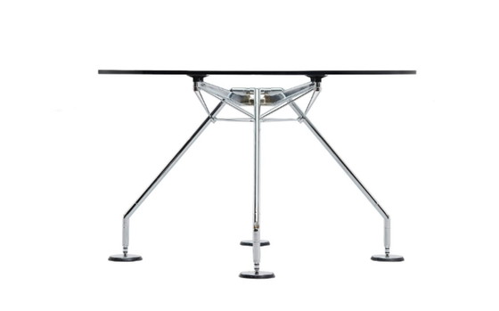 Image 1 of Table de travail Nomos Tecno — verre/chrome — 220×100 cm