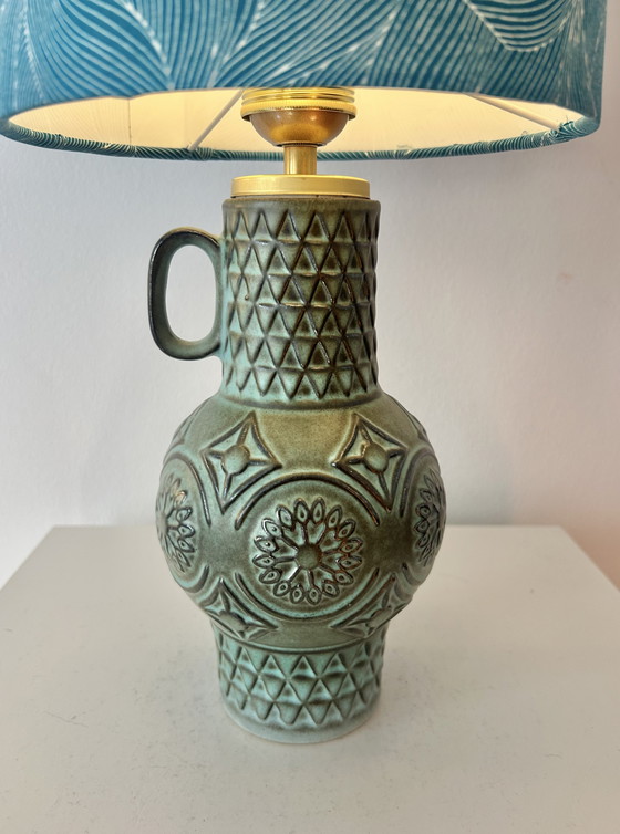 Image 1 of Zeldzame keramische lamp, gemaakt van een vaas door Bodo Mans voor Bay Keramik.