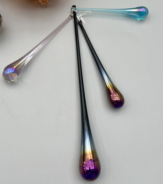 Image 1 of Lote de vidrio de estudio soplado a mano: bolas de vidrio, gotas y vog