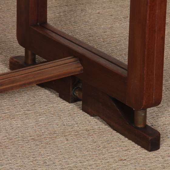Image 1 of Dining table in wood and brass, French work, 1940