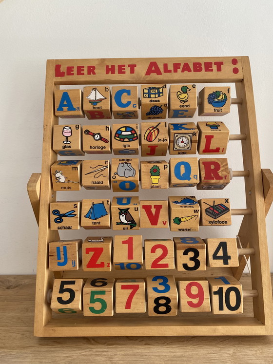 Image 1 of Vintage wooden children's toy - abacus - eye-catcher - hip