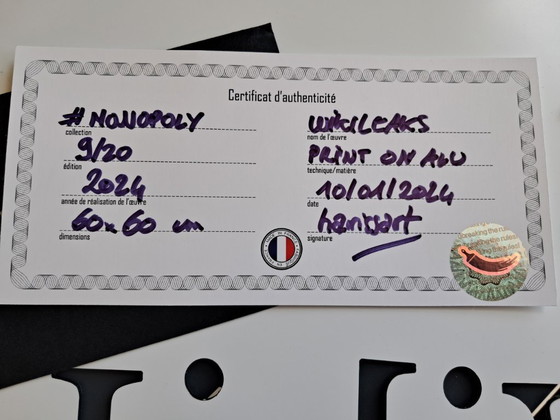 Image 1 of HARISSART - Monopoly go to the Jail - Impression aluminium