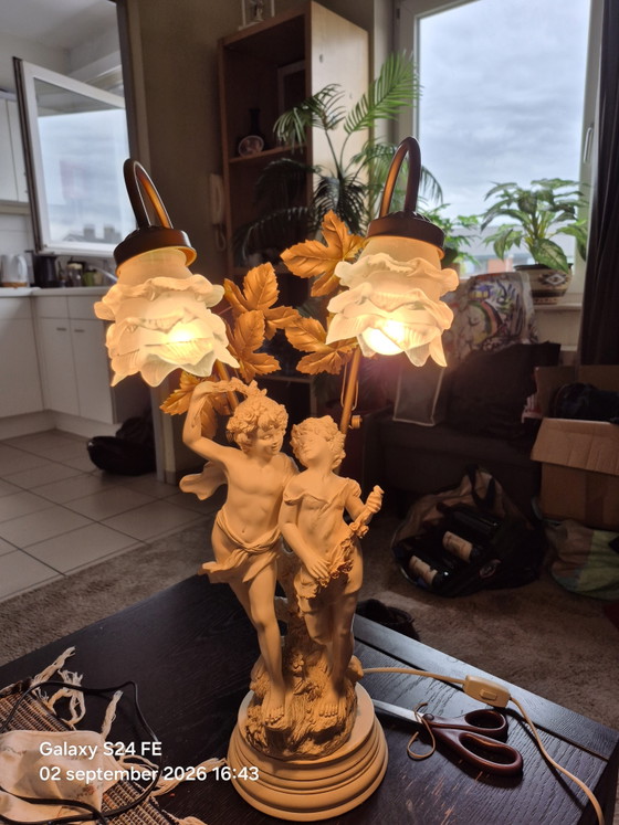 Lampe de table vintage – Ceramic, Glass (photo 4 of 8)