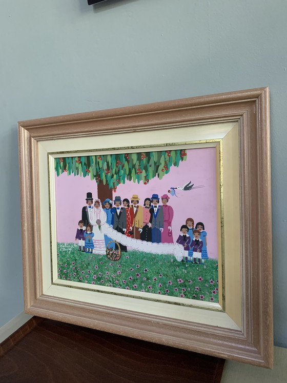 Image 1 of Painting Sabine Paco Saint-Tropez ‘95 naive art folk art