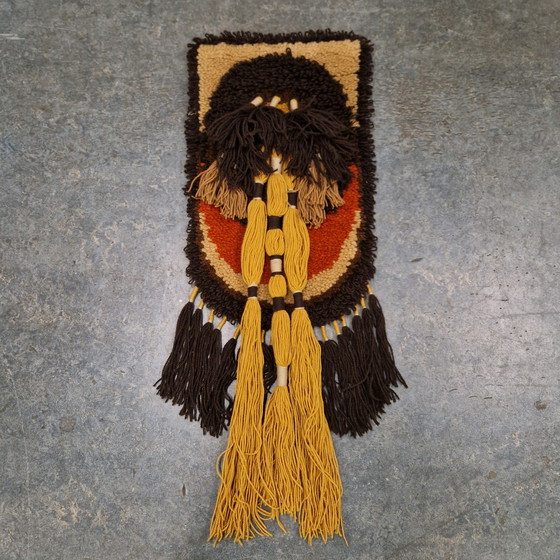 Image 1 of Jaren 70 Vintage Wandkleed Muurkleed Smyrna Smirnafix