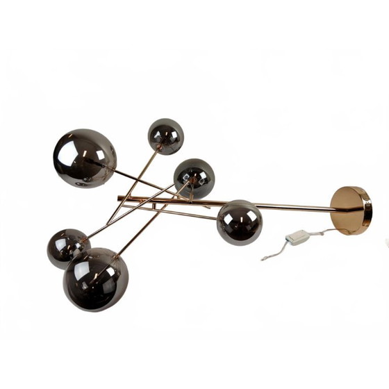 Image 1 of Lucide Design Hanglamp – Goud met Rookglas (6-lichts)