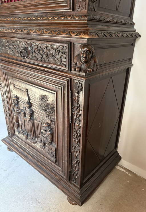 Breton 19th-Century Antique Cabinet