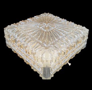 2217 Vintage Amber Glass Ceiling Light