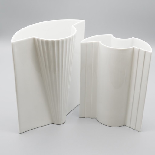 Hutschenreuther Maxim'S Design Vase Duo Unique Serie 80'S Porzellan Art Deco