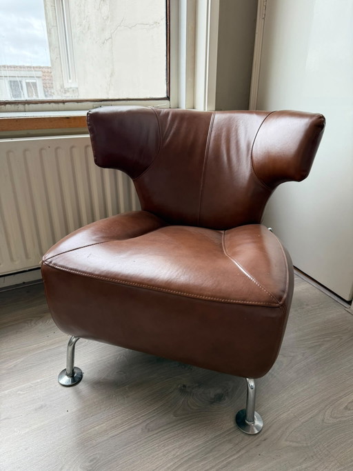 Domicil-stoelen – fauteuils, Leather, Metal
